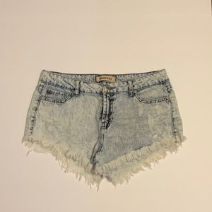 Blue spice jean shorts